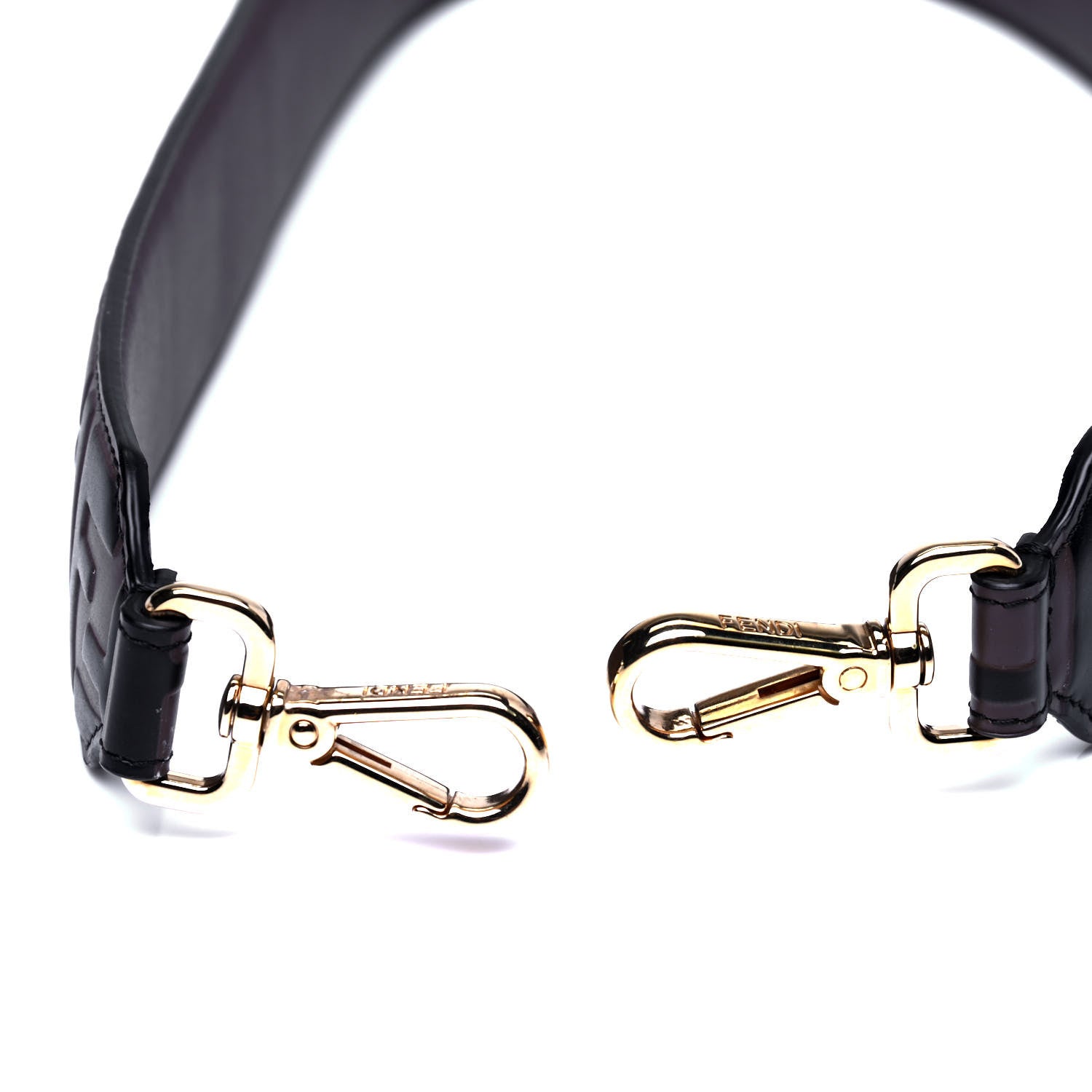 Fendi Vitello Century Bi-Color FF 1974 Embossed Strap You Maya Black 5 of 6