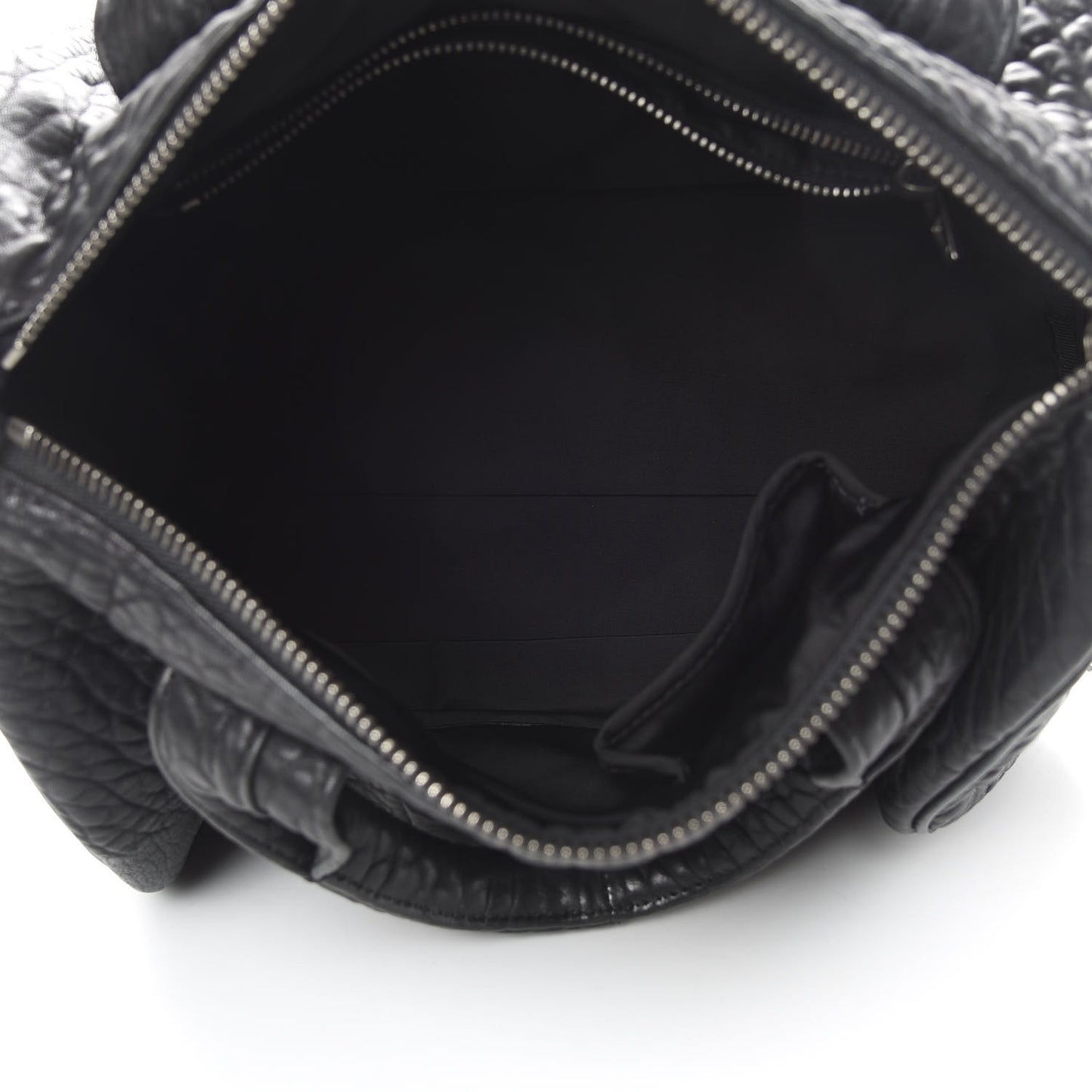 Pebbled Lambskin Rocco Black Nickel Hardware