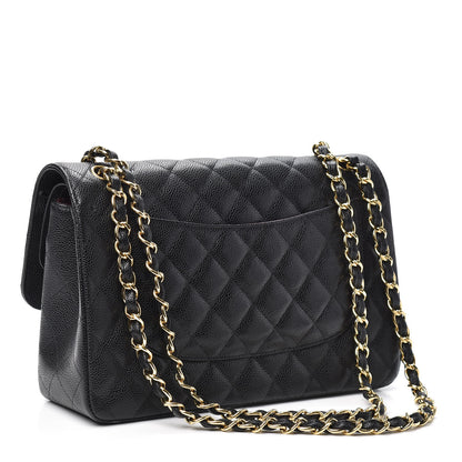 Chanel Caviar Quilted Jumbo Double Flap Black 3 of 9