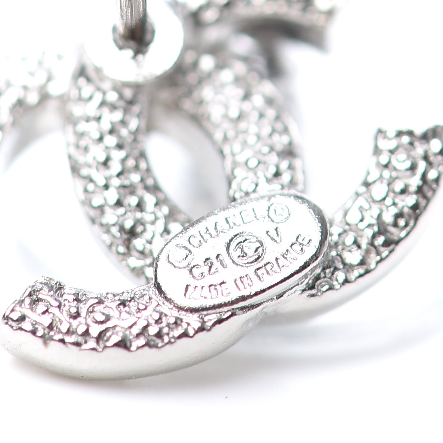 Crystal Mini Timeless CC Earrings Silver