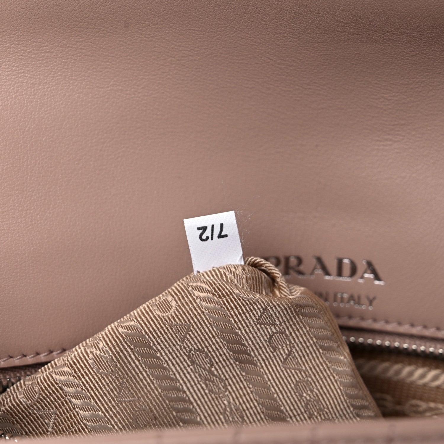 Prada Soft Calfskin Impunture Diagramme Medium Chain Flap Shoulder Bag Cipria 6 of 8