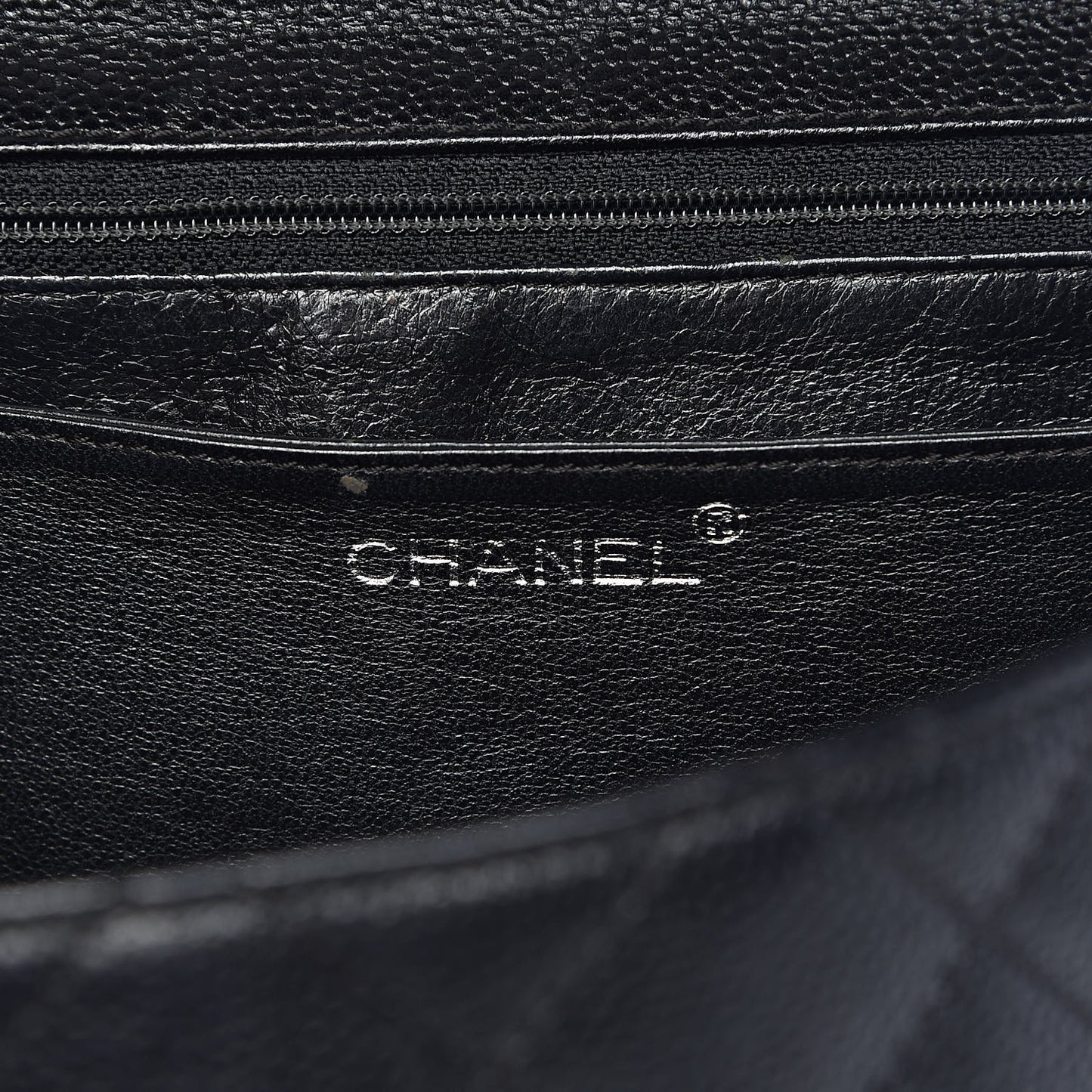 Caviar Quilted Jumbo Kelly Flap Black
