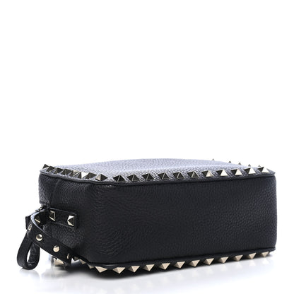Valentino Garavani Grained Calfskin Rockstud Camera Crossbody Bag Black 4 of 8