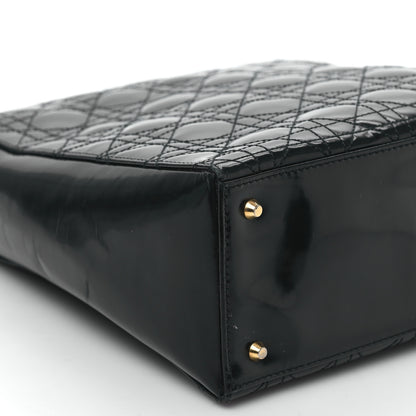 Christian Dior Patent Cannage Shoulder Bag Black 7 of 8