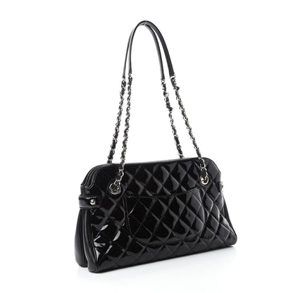 Chanel Patent Quilted Just Mademoiselle Bowling Bag Black 3 of 11