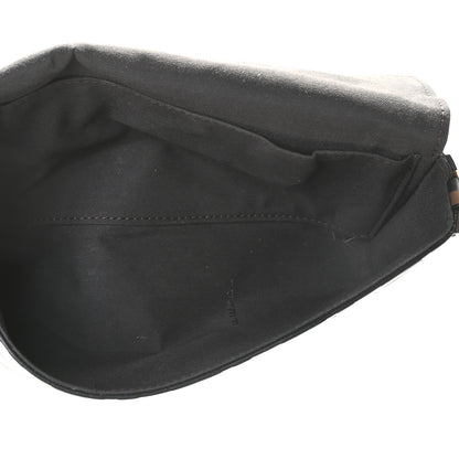 Fendi Vitello Soft F is Fendi Bi-Color FF 1974 Embossed Envelope Wallet On Chain with Pouches Maya Black 9 of 9