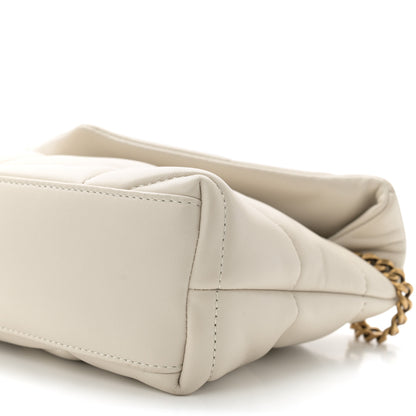 Saint Laurent Lambskin Quilted Toy Loulou Puffer Monogram Chain Satchel Crema Soft 10 of 11