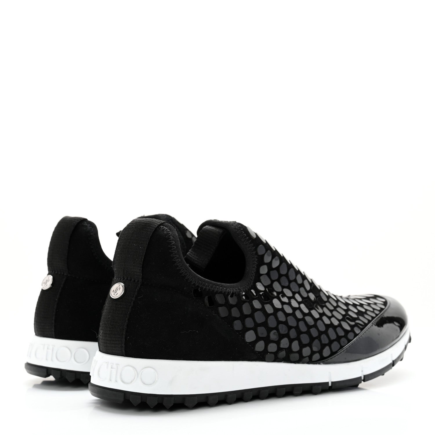 Jimmy Choo Patent Suede Montana Slip-On Sneakers 40 Black 4 of 14