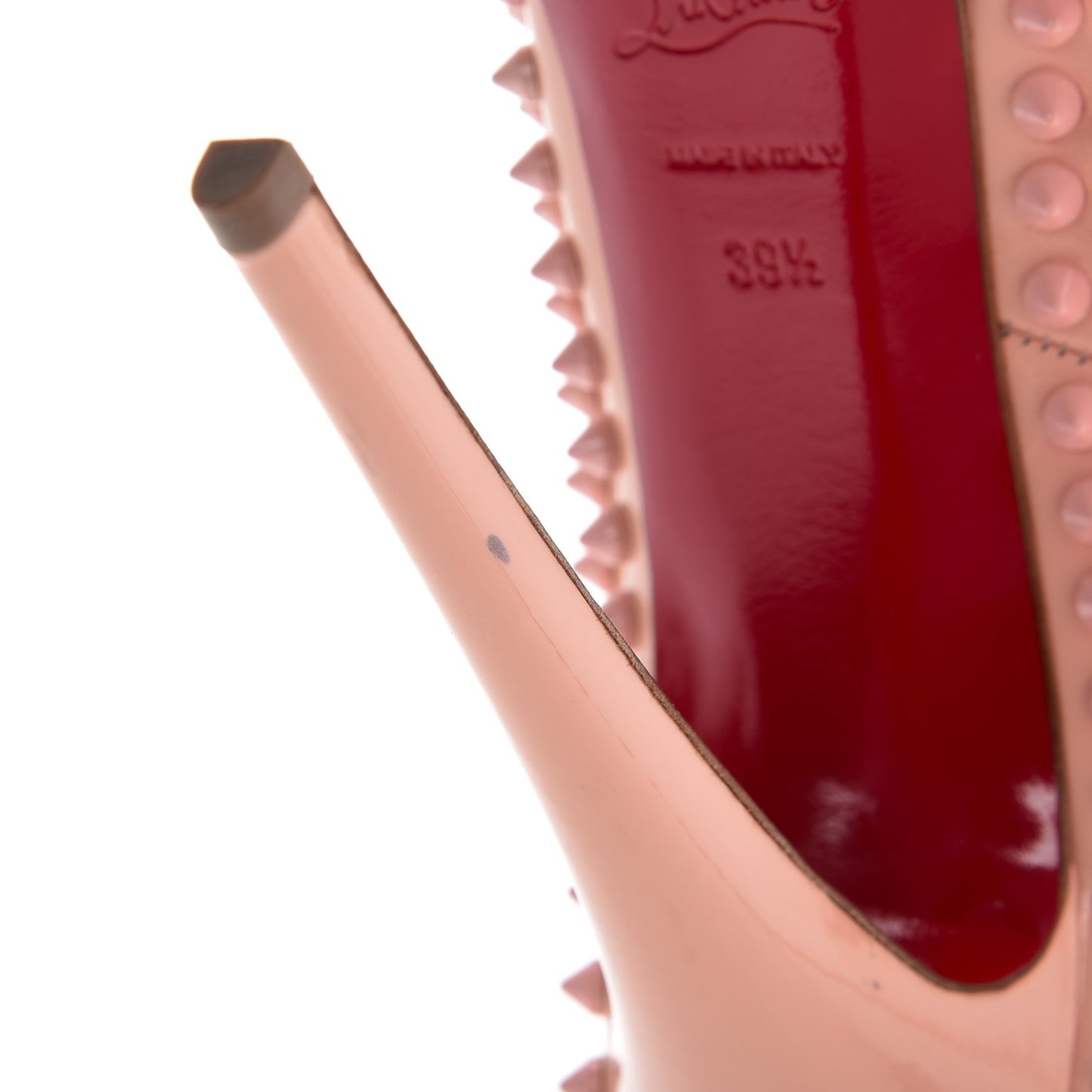 Patent Lady Peep Spikes 150 Pumps 39.5 Pink