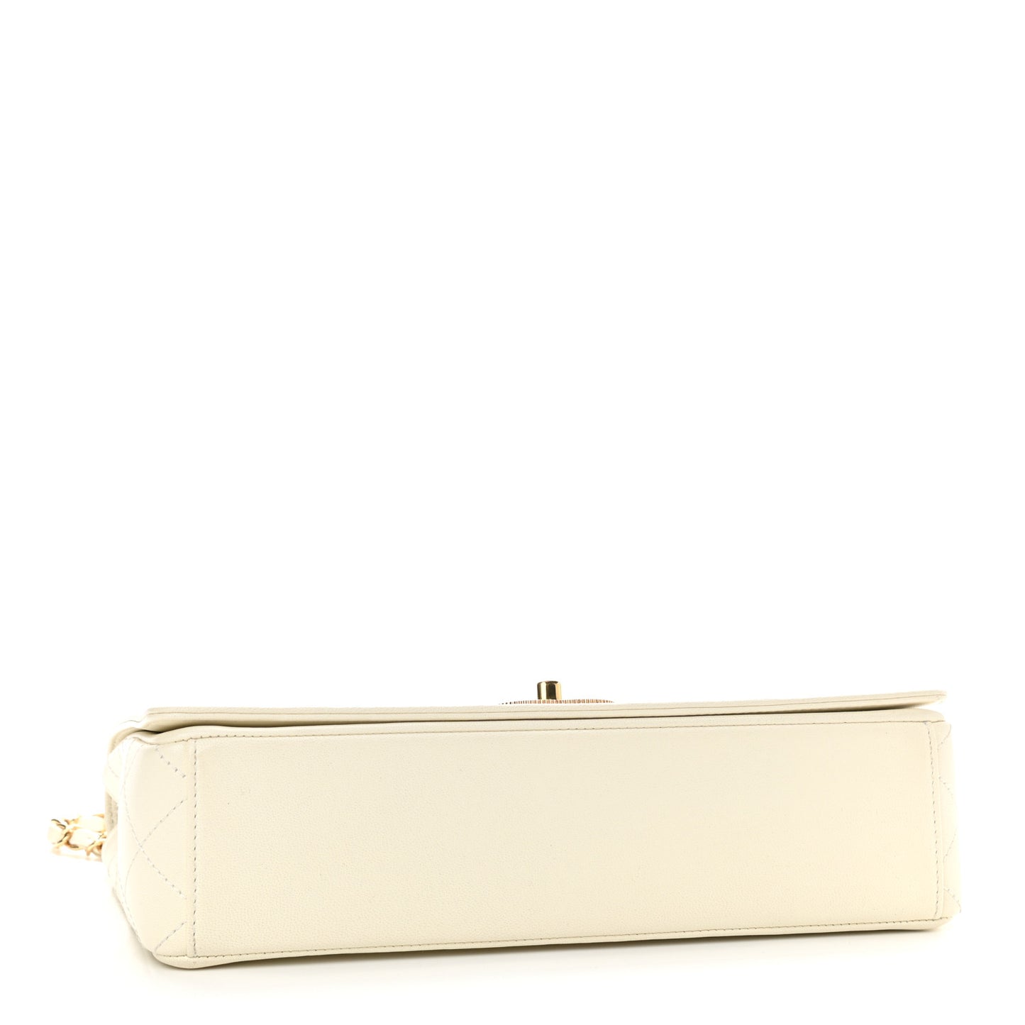 Sheepskin Quilted Vintage Mademoiselle Flap White