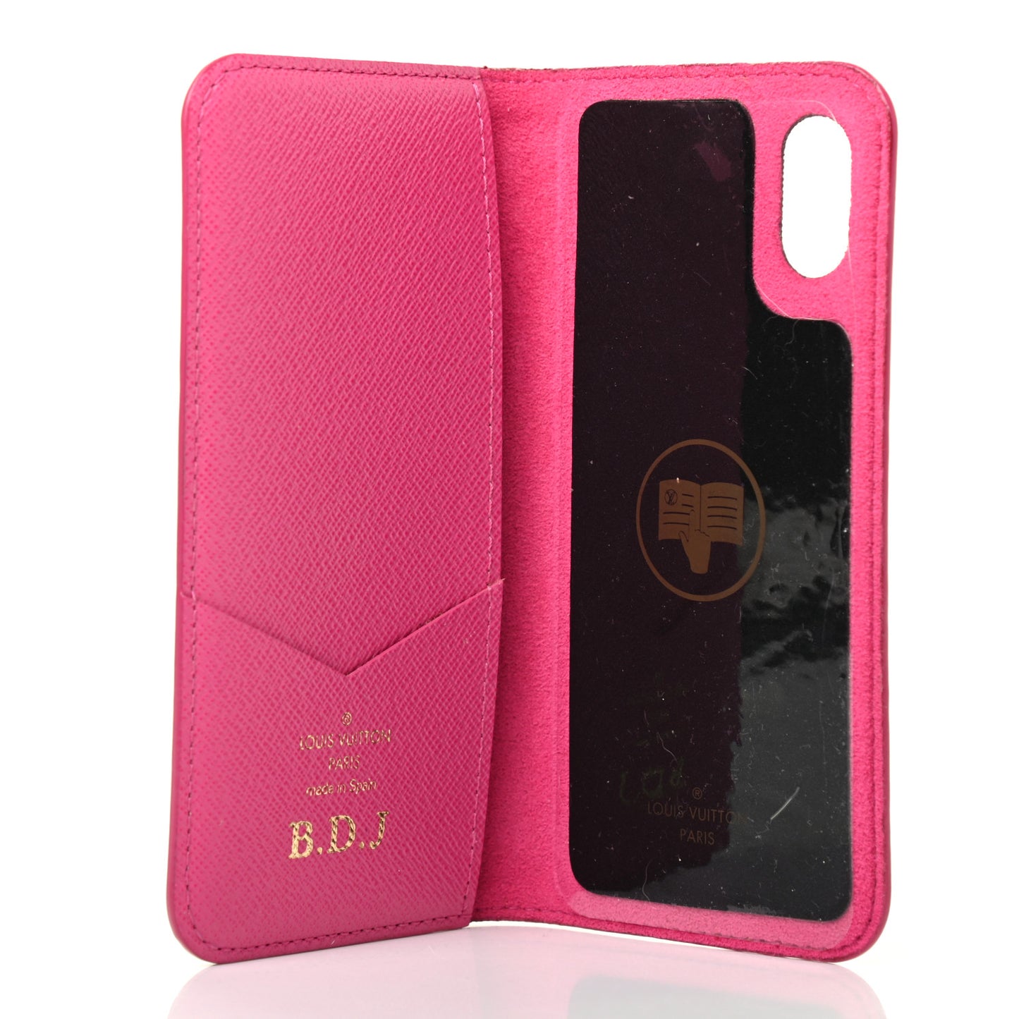 Monogram iPhone X Folio Case Rose Pop