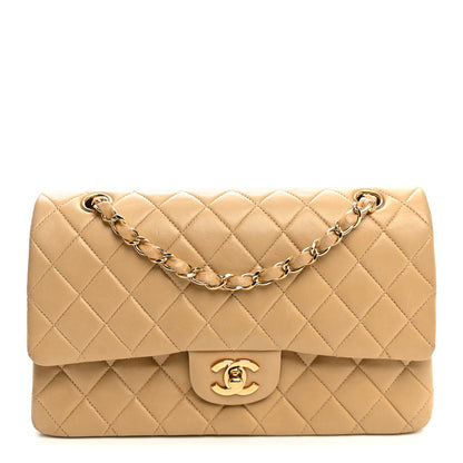 Chanel Lambskin Quilted Medium Double Flap Beige 1 of 15