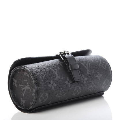 Louis Vuitton Monogram Eclipse 3 Watch Travel Case 4 of 9