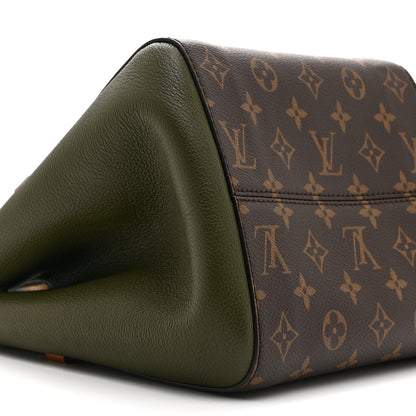 Louis Vuitton Calfskin Monogram Fold Tote PM Cream Khaki Black 8 of 9