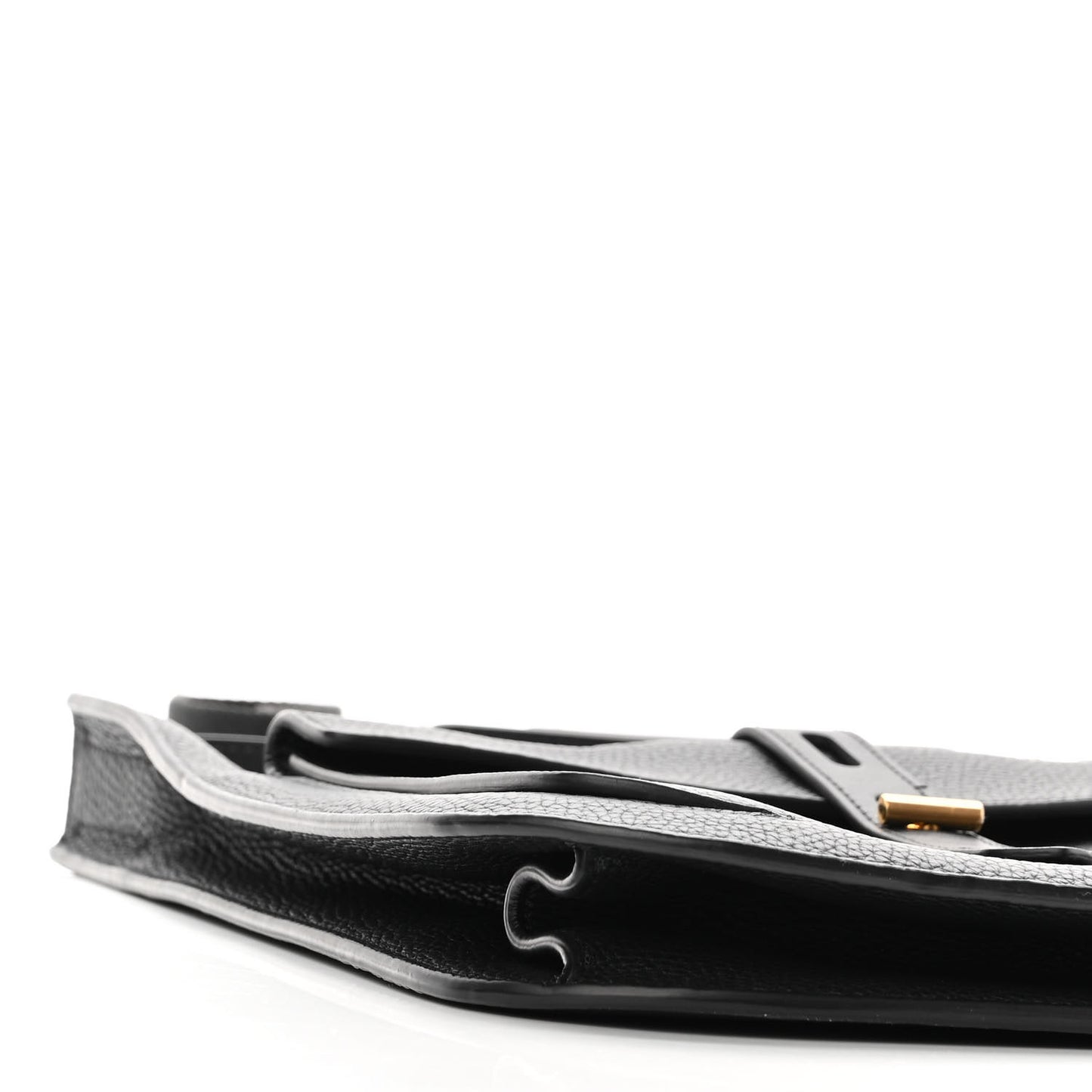 Grain Calfskin T Twist Crossbody Bag Black