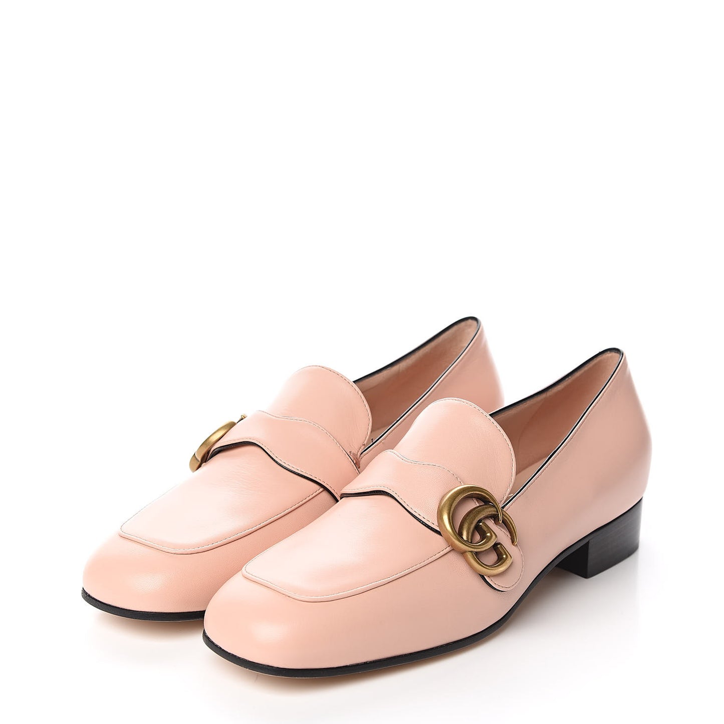 Malaga Kid Womens GG Marmont Loafers 37.5 Perfect Pink