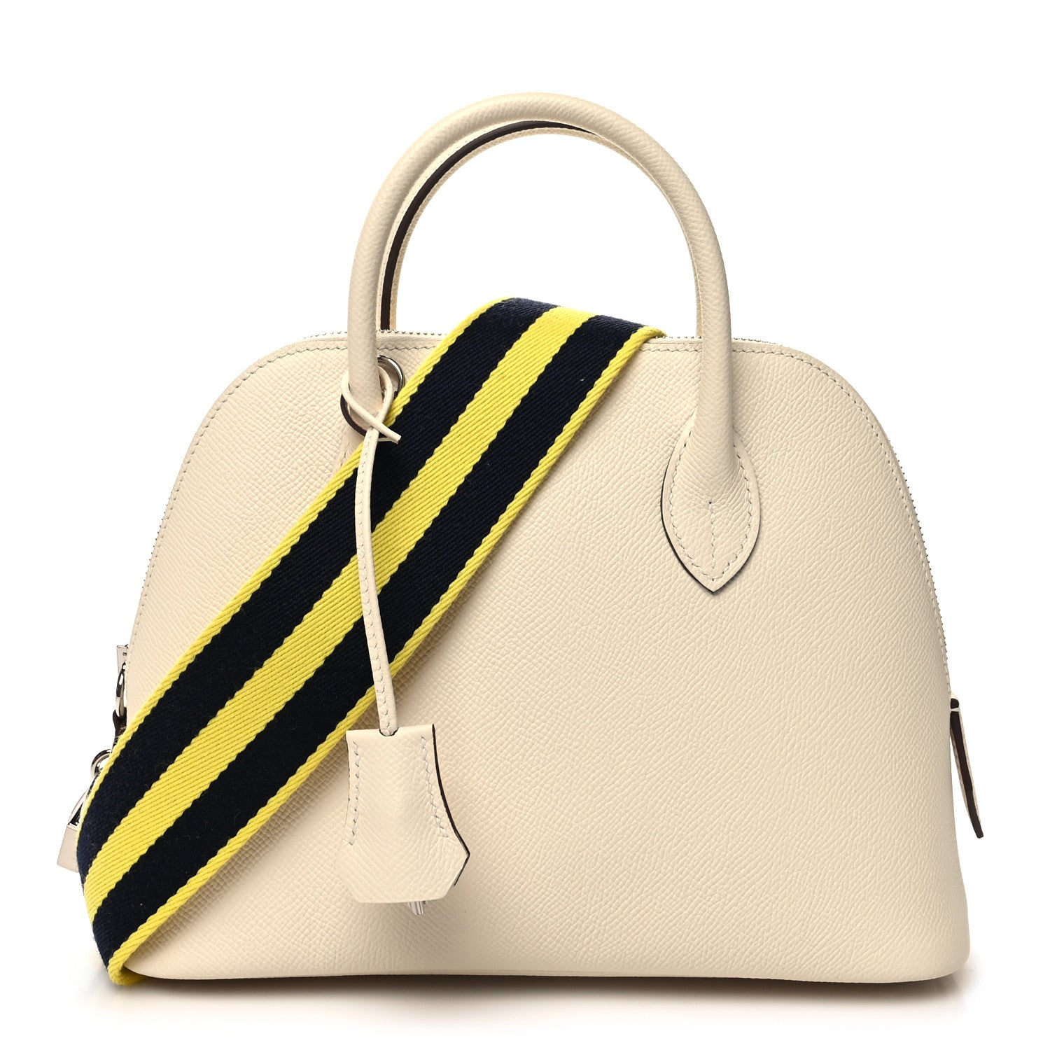 Hermes Epsom 1923 Sangle Bolide 25 Nata Bleu Indigo Lime 1 of 11