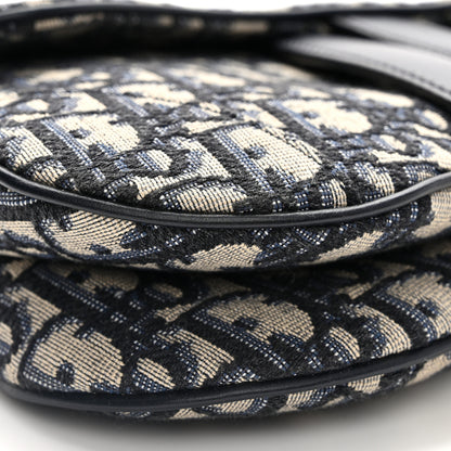 Christian Dior Oblique Mini Saddle Bag Blue 8 of 10