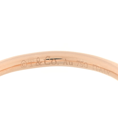 Tiffany 18K Rose Gold Diamond T Wire Ring 53 6.5 4 of 4