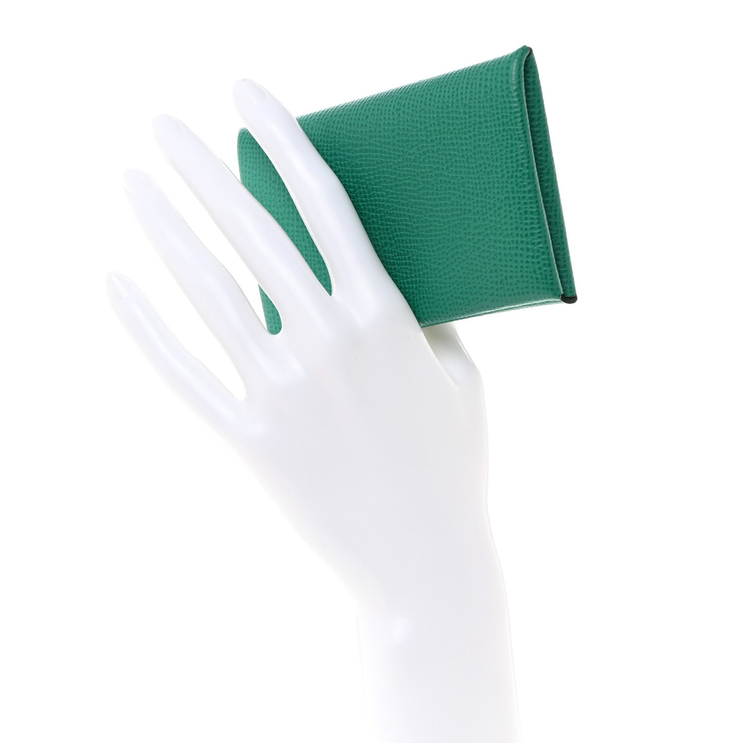 Hermes Epsom Calvi Card Case Vert Jade 2 of 8