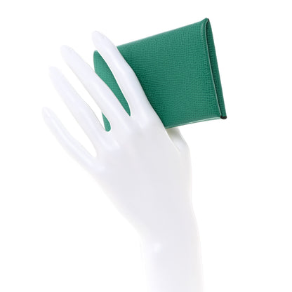 Hermes Epsom Calvi Card Case Vert Jade 2 of 8