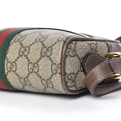 Gucci GG Supreme Monogram Web Mini Ophidia Shoulder Bag Brown 10 of 11