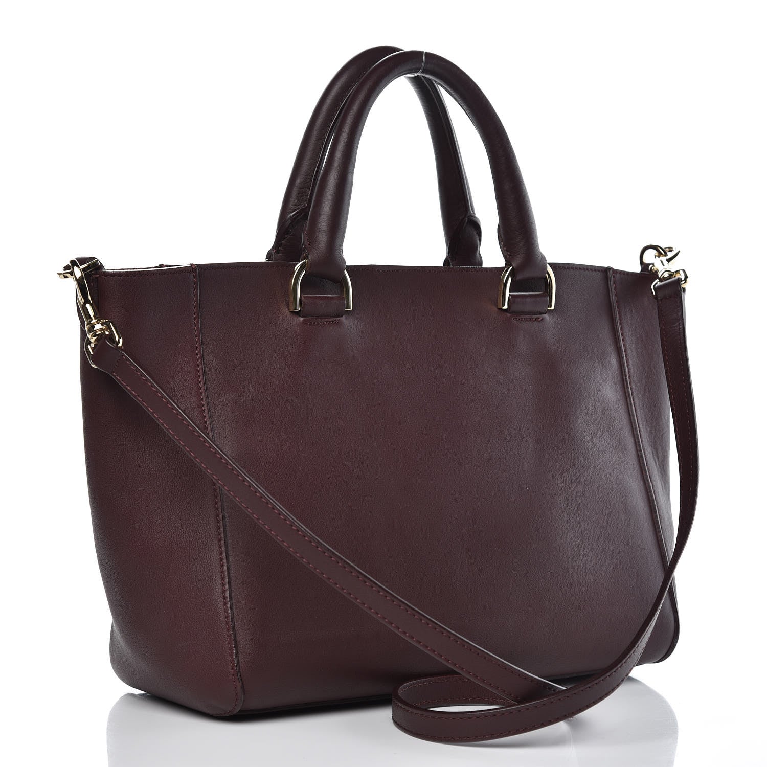 Mulberry Silky Calf Small Willow Tote Oxblood 4 of 14