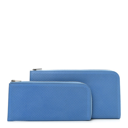 Hermes Evercolor Perforated Large Remix Voyage Wallet Bleu Paradis 1 of 8
