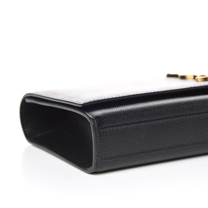 Saint Laurent Grain De Poudre Monogram Cassandre Clutch Black 8 of 13