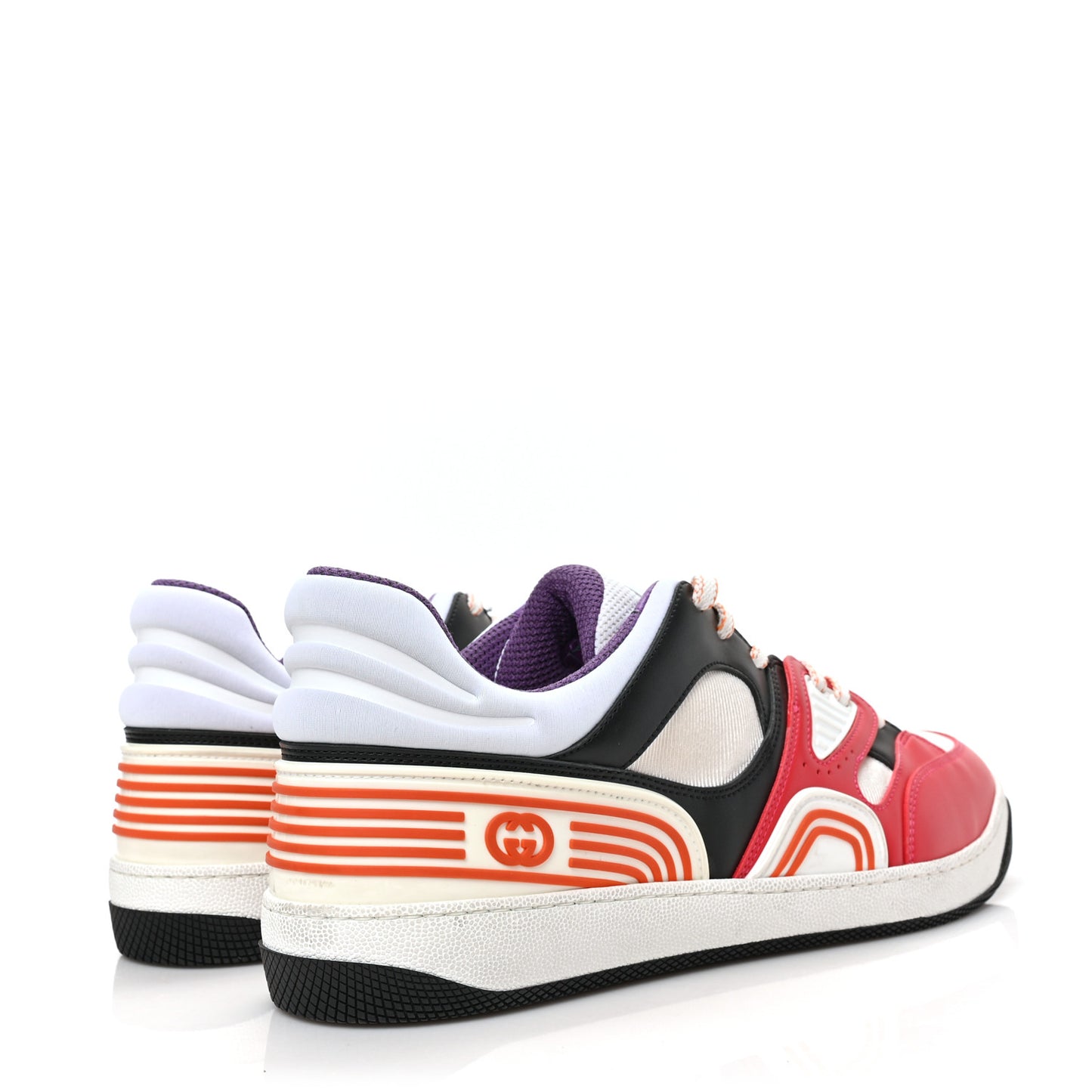 Demetra Mens Basket Low Top Sneakers 9.5 Deep Coral Great White Black