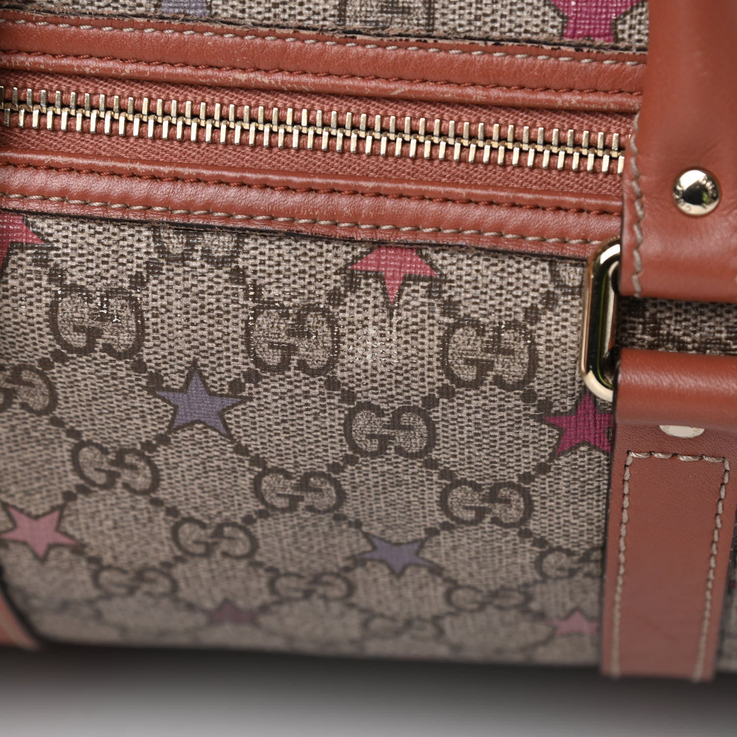 Gucci GG Supreme Stars Medium Joy Boston Pink 13 of 16