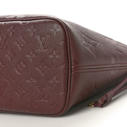 Louis Vuitton Empreinte Monogram Giant Neverfull MM Wine 10 of 12