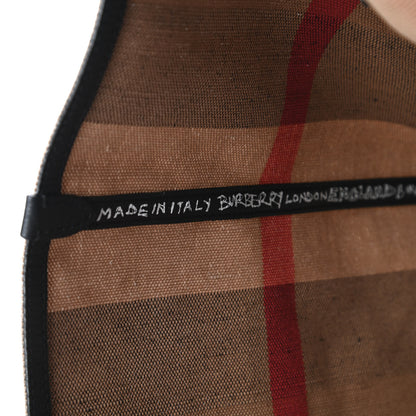 Burberry Coated Canvas Mega Check Medium Doodle Tote Black 9 of 10