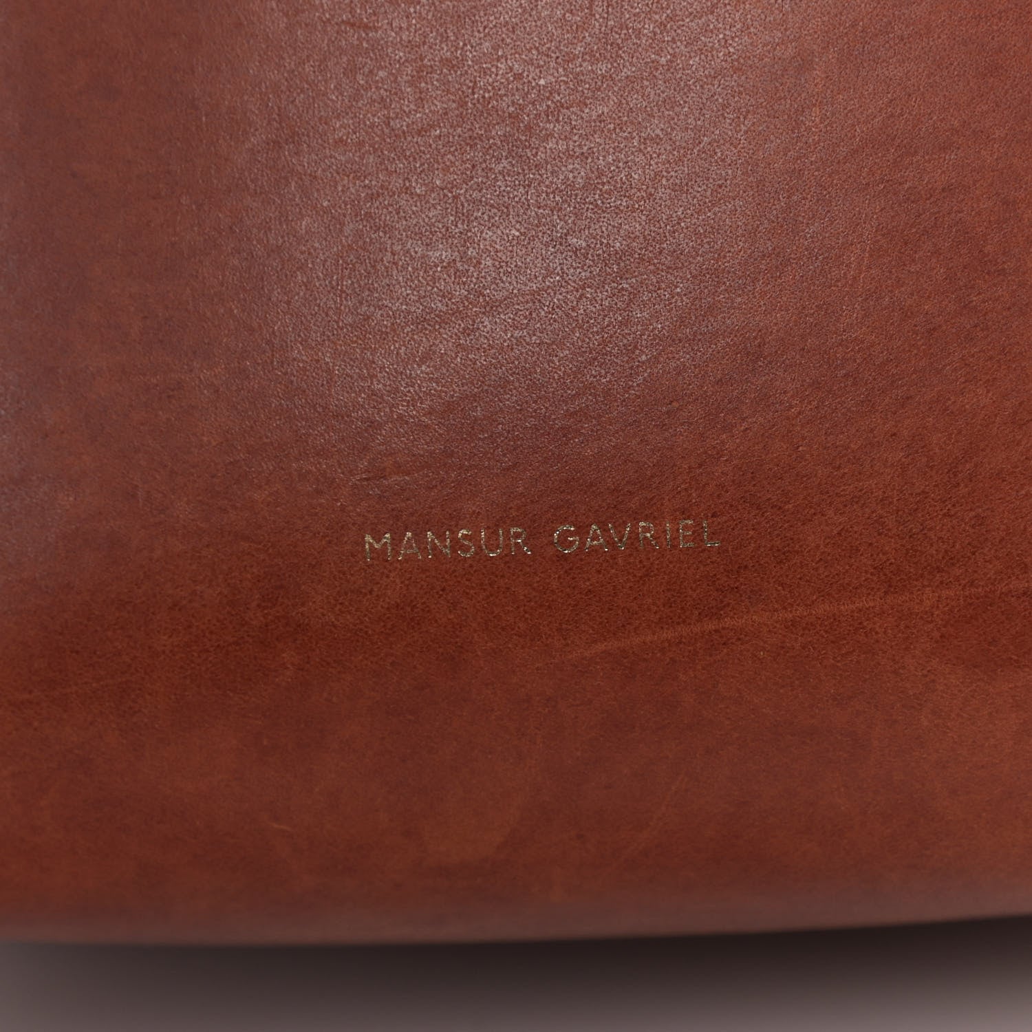 Mansur Gavriel Vegetable Tanned Calfskin Mini Bucket Bag Brandy Natural 6 of 14