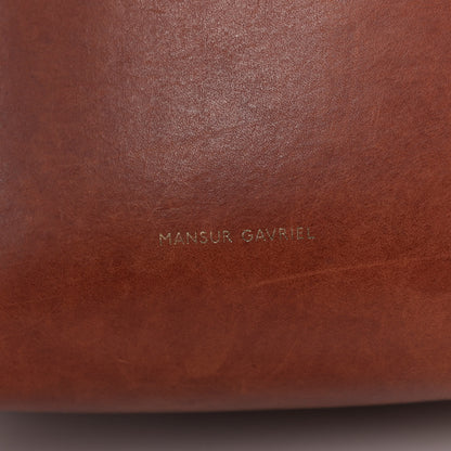 Mansur Gavriel Vegetable Tanned Calfskin Mini Bucket Bag Brandy Natural 6 of 14