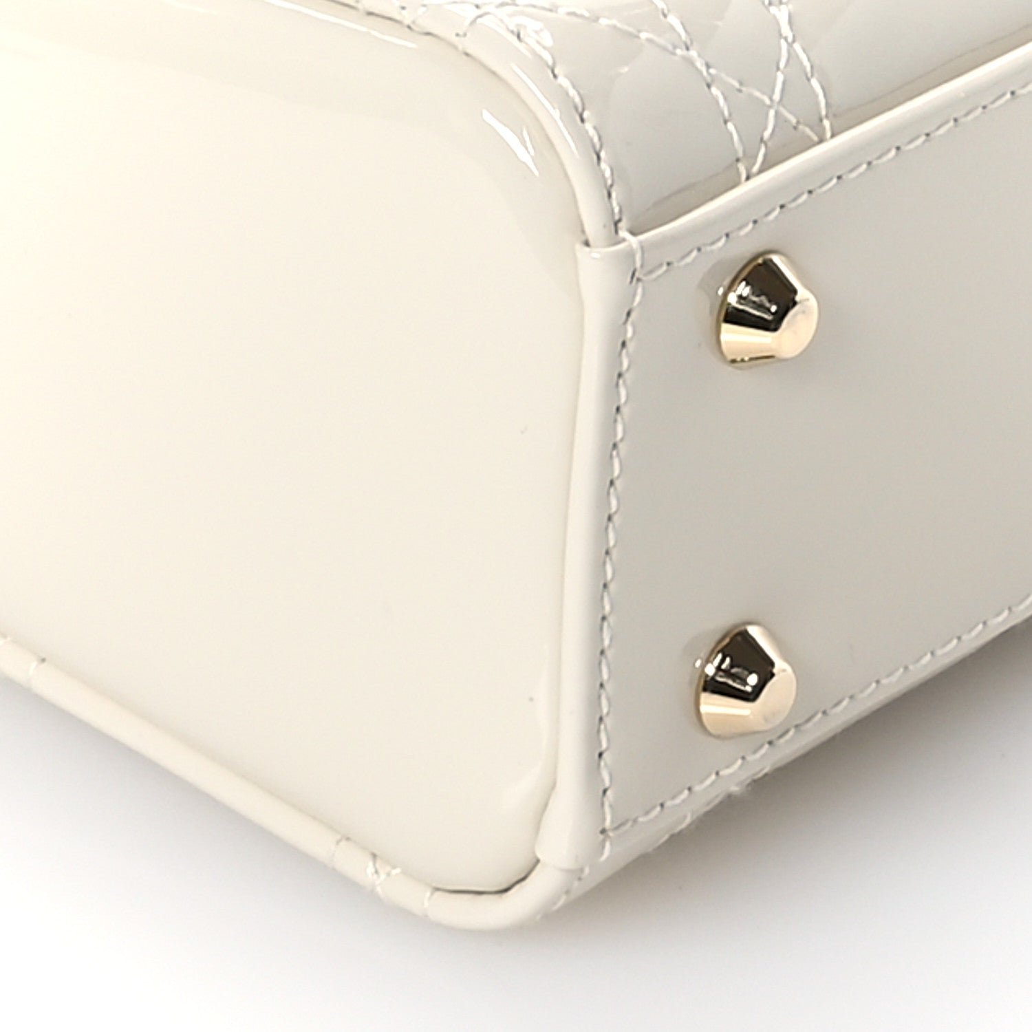 Christian Dior Patent Cannage Mini Lady Dior Latte 9 of 11