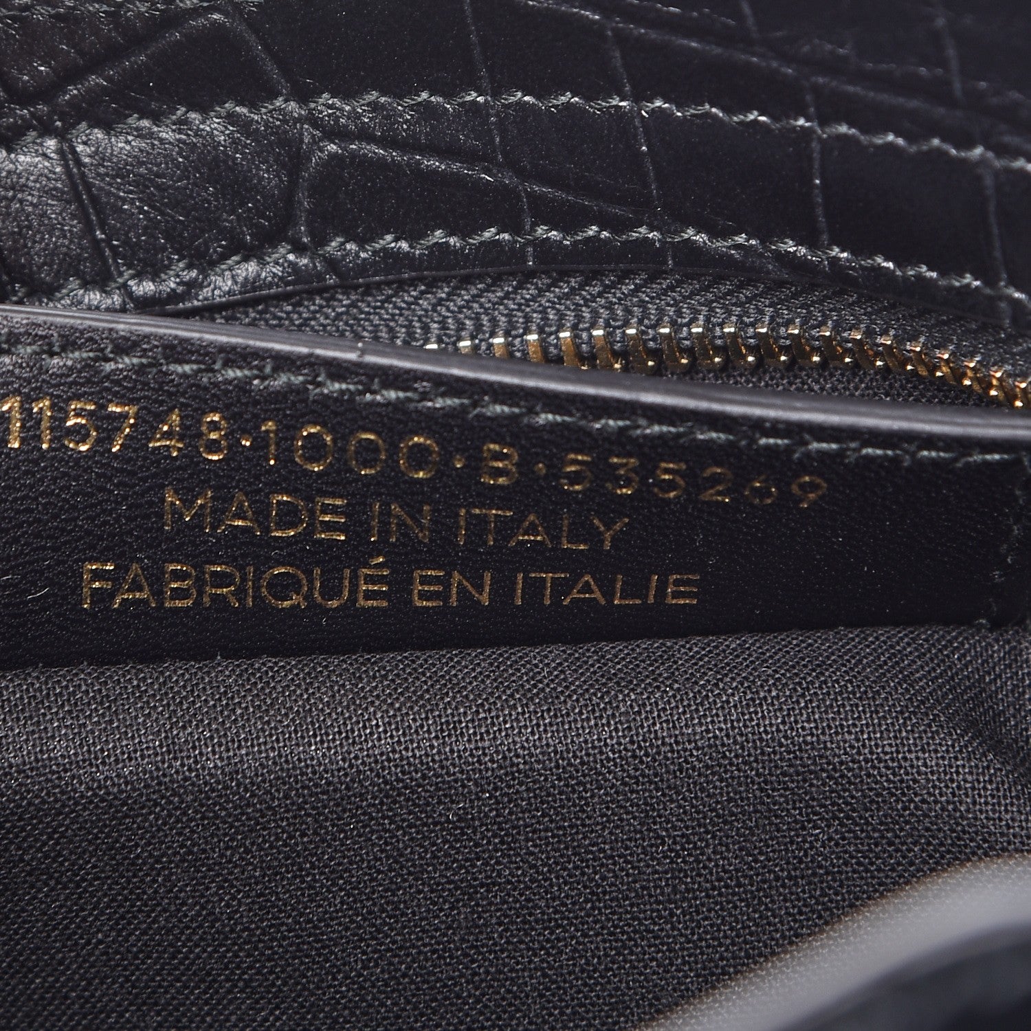 Balenciaga Calfskin Crocodile Embossed Classic Hardware City Black 7 of 7