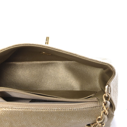 Chanel Metallic Caviar Quilted Mini Rectangular Flap Gold 5 of 9