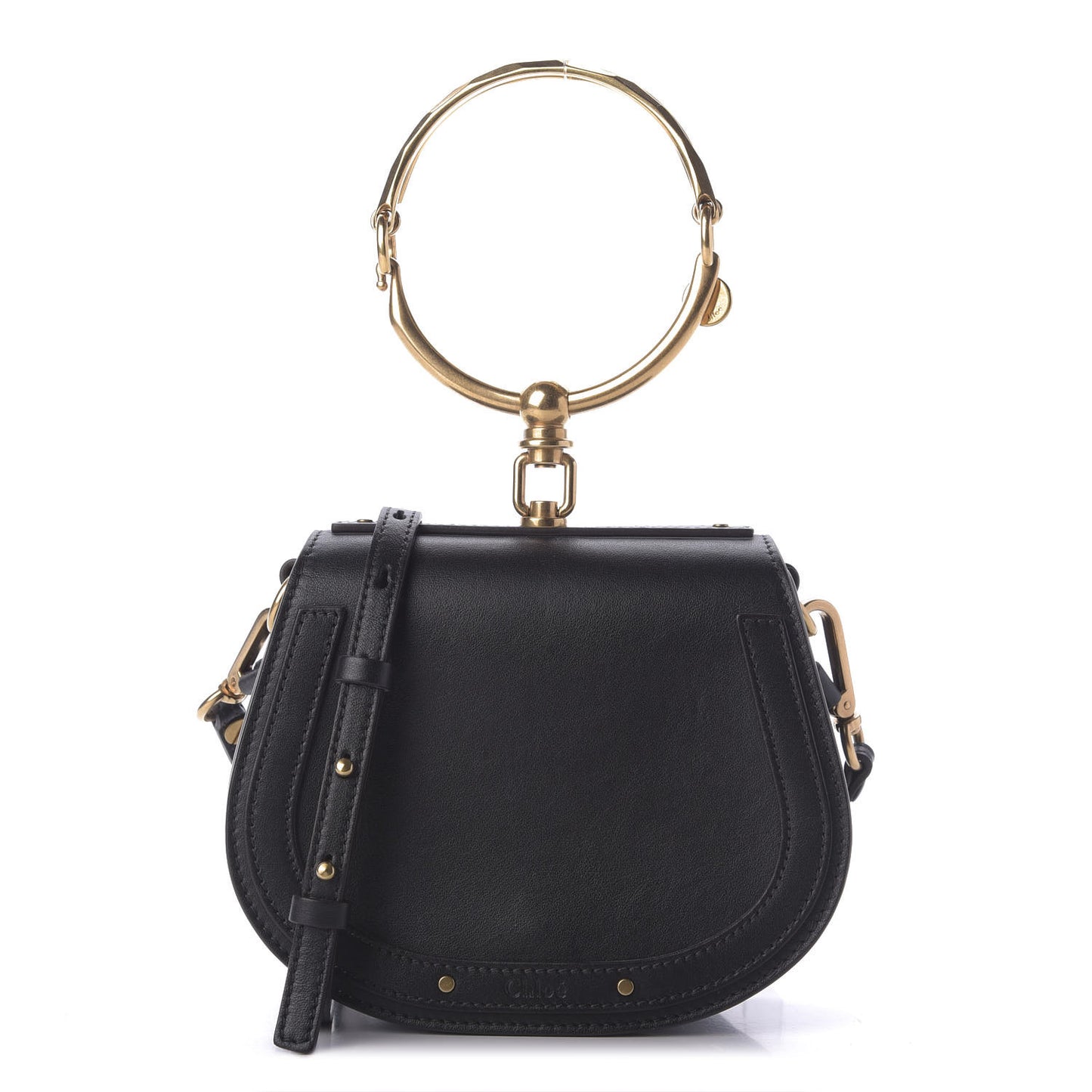 Calfskin Small Nile Bracelet Bag Black