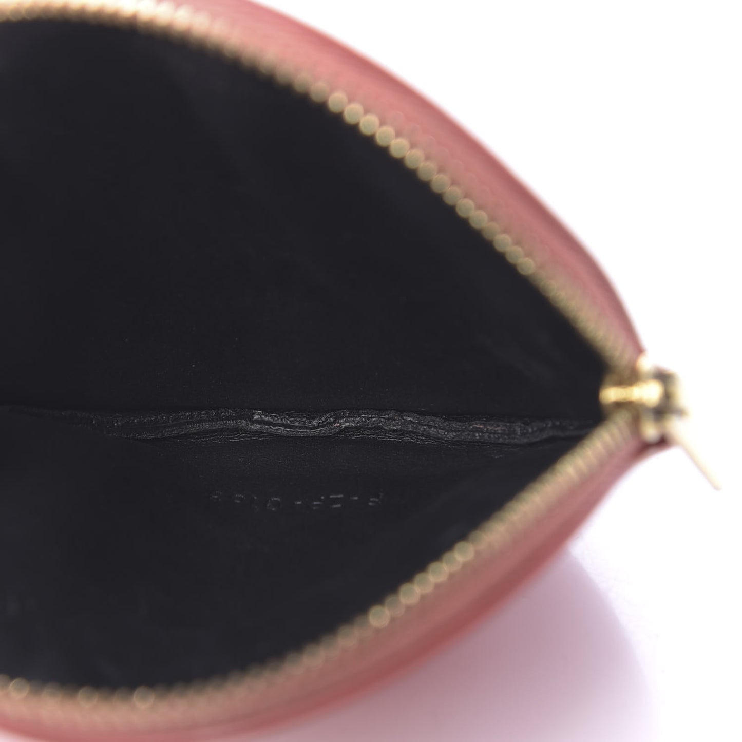 Smooth Calfskin Round Zip Coin Purse Pink