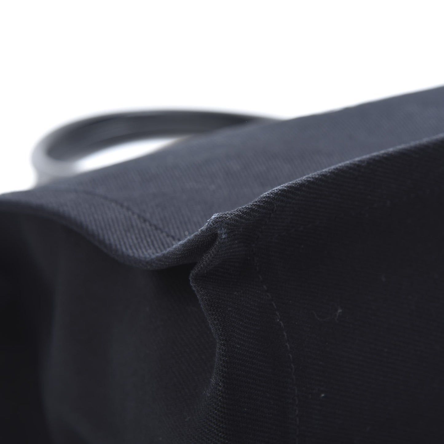 Linen Calfskin Rive Gauche Tote Black