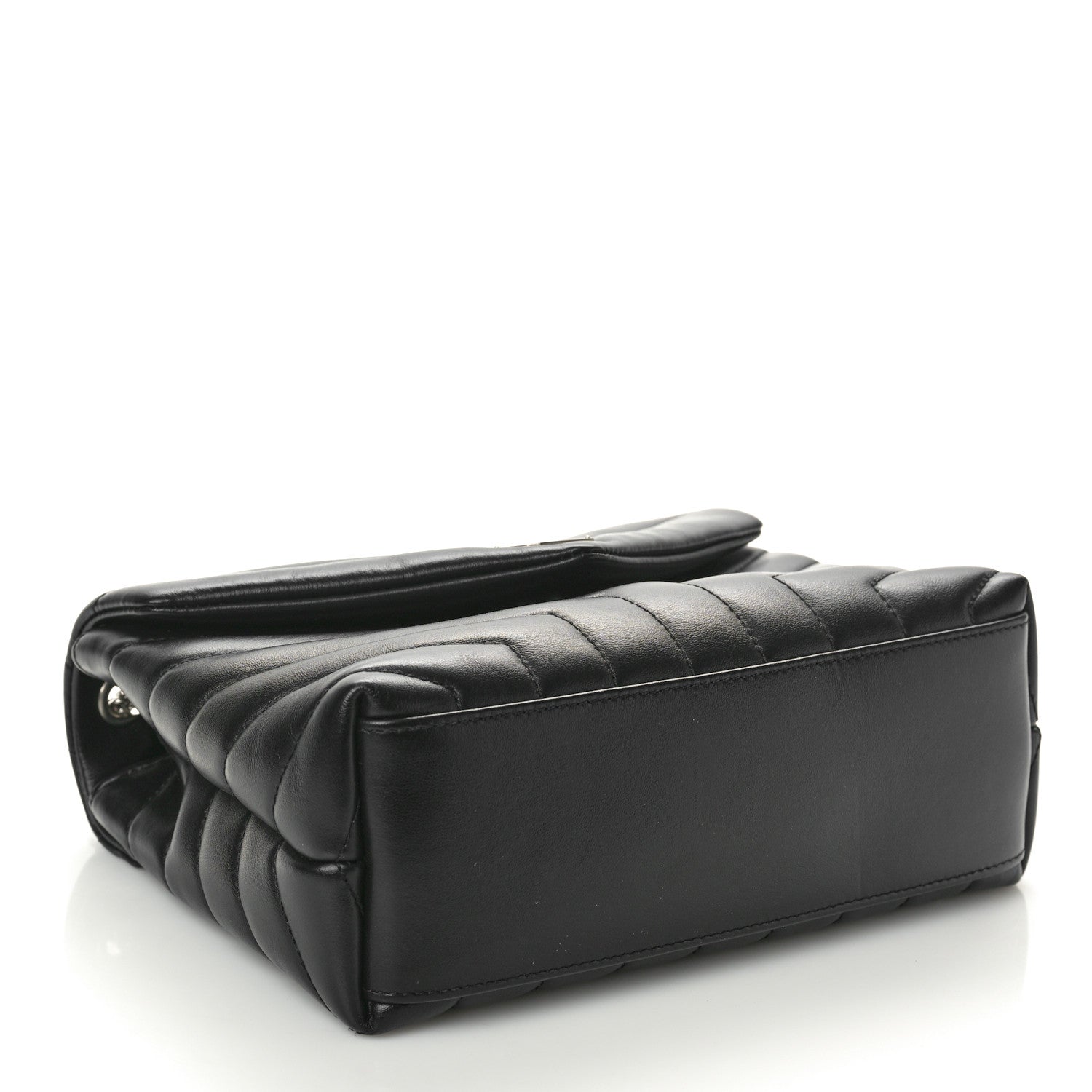 Saint Laurent Calfskin Y Quilted Monogram Small Loulou Chain Satchel Black 4 of 12