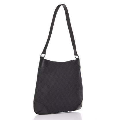 Gucci Monogram Shoulder Bag Black 2 of 10