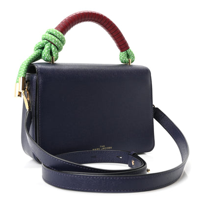 Marc Jacobs Textured Calfskin The J Link Shoulder Bag Navy Multicolor 3 of 10