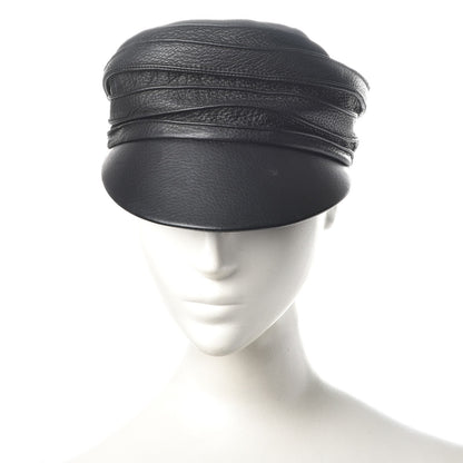 Hermes Deerskin Frida Hat 55 Black 2 of 6