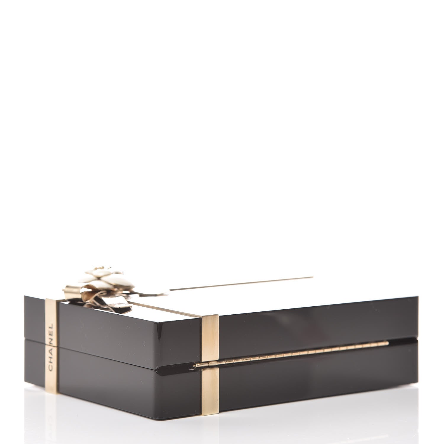 Chanel Plexiglass Gift Box Clutch Black 4 of 9