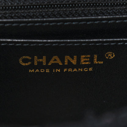 Chanel Tweed Quilted Mini 2.55 Reissue Flap Black Gold Navy 6 of 11