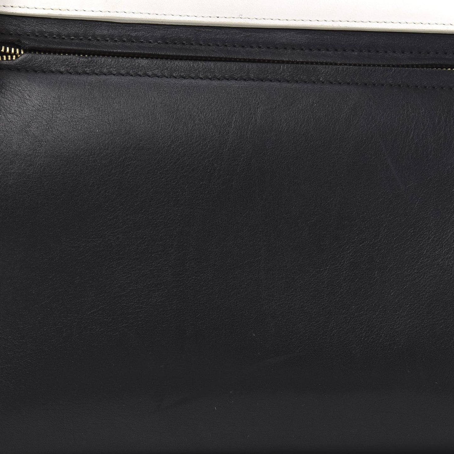 Smooth Calfskin Suede Medium Bi-Color Trapeze Black