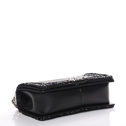Chanel Calfskin Chevron Tweed Medium Boy Flap Black 4 of 8