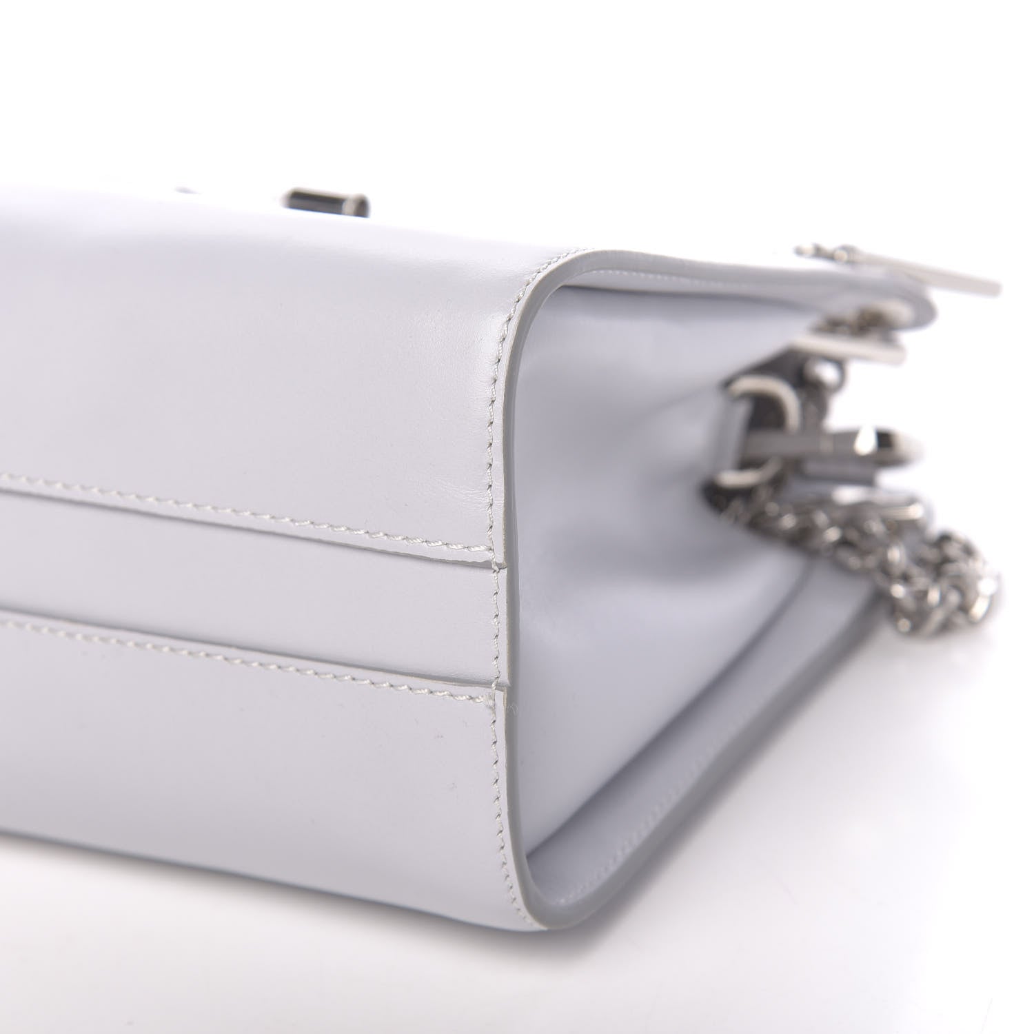 Chloe Shiny Calfskin Mini Annie Shoulder Bag Airy Grey 8 of 10